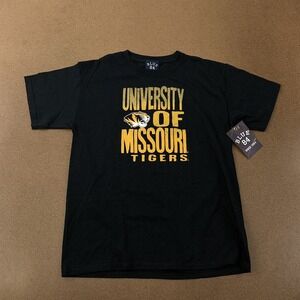 Blue 84 Missouri Tigers Men's Size Medium Black & Gold Short Sleeve Shirt NWT